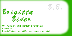 brigitta bider business card